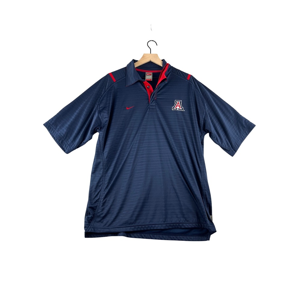 Nike Arizona Wildcats Polo Shirt Mens L Dri-FIT Team Authentic Football Collared